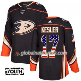 Anaheim Ducks Hockeydrakt Ryan Kesler 17 2017-2018 USA Flag Fashion Svart Adidas Authentic - Barn